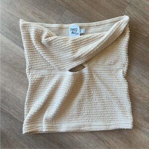 Cream, knitted Princess Polly tube top